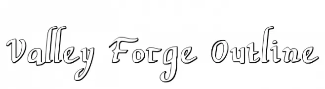 Valley Forge Outline  नि: शुल्क फ़ॉन्ट्स डाउनलोड