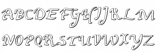 Valley Forge Outline Schriftart Groß