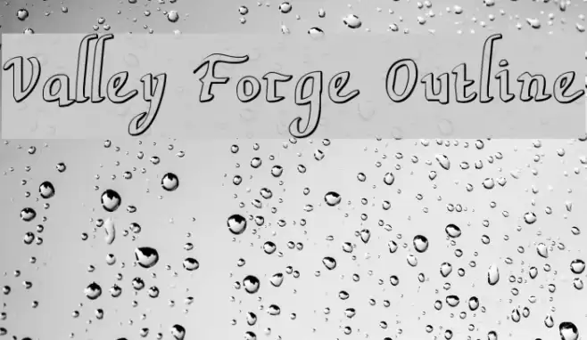 Valley Forge Outline Font examples