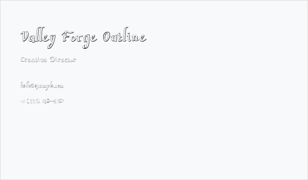 Valley Forge Outline Business Card