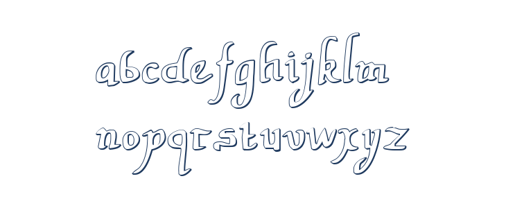 Valley Forge Outline Lowercase