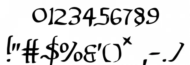 Valley Forge Font OTHER CHARS