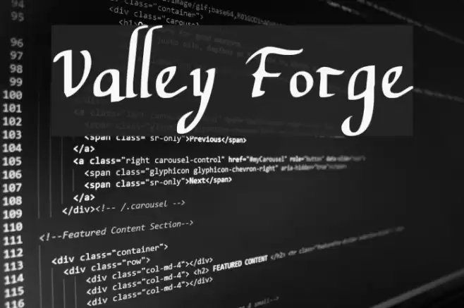 Valley Forge Font examples