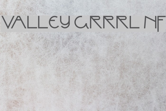 Valley Grrrl NF Font examples