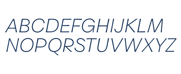 Valley Sans Thin Italic Uppercase