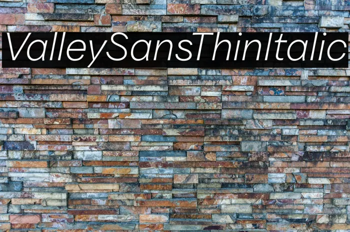 Valley Sans Thin Italic Example 3