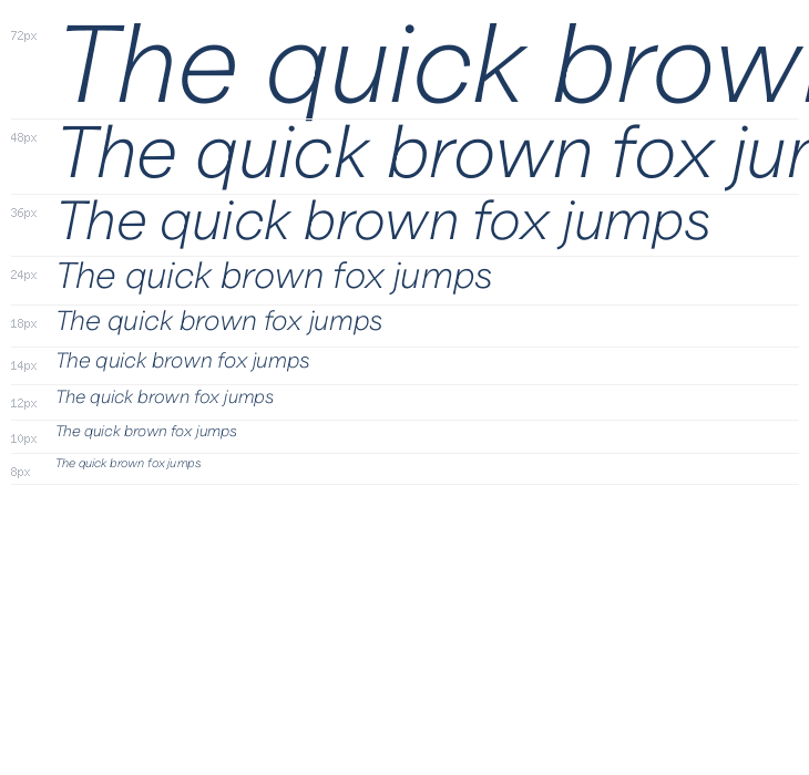 Valley Sans Thin Italic Waterfall