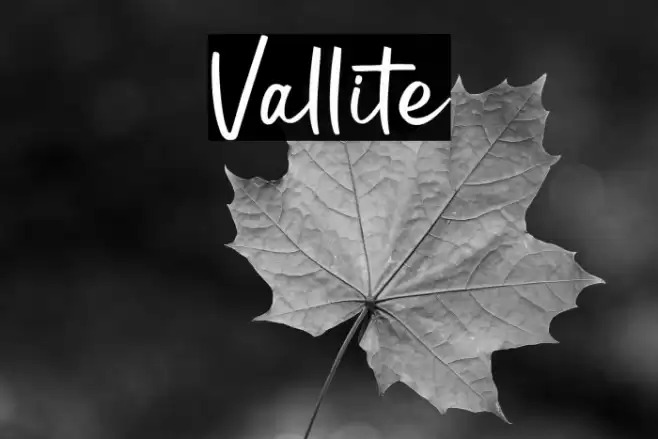 Vallite Schriftart examples