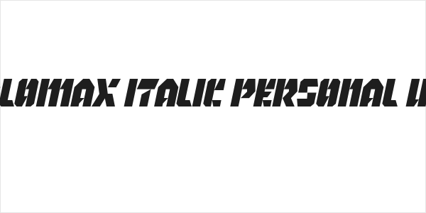 Valomax Italic Personal Use Logo
