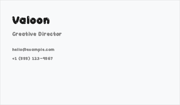 Valoon Business Card