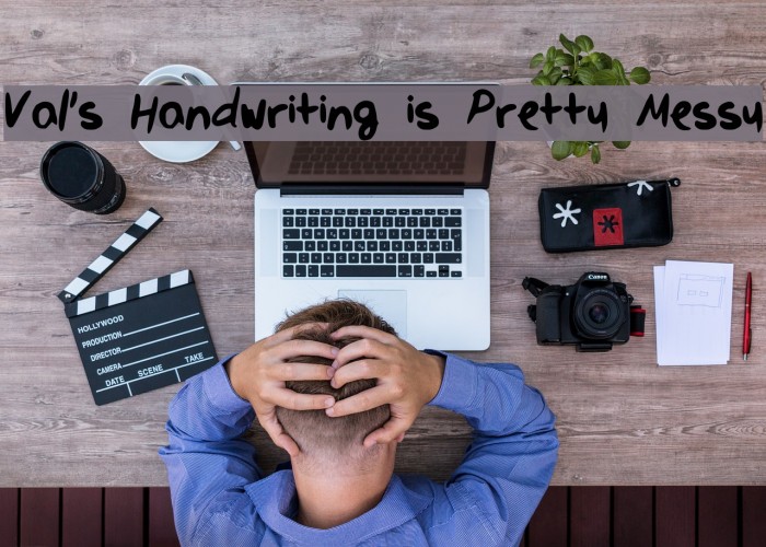 Val's Handwriting is Pretty Messy Font examples
