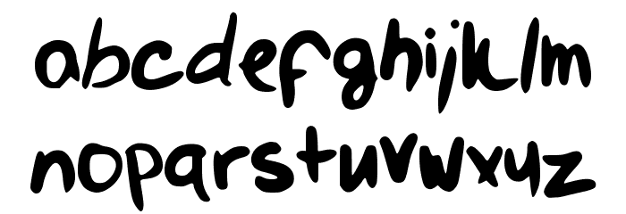 Val's Handwriting is Pretty Messy Font LOWERCASE
