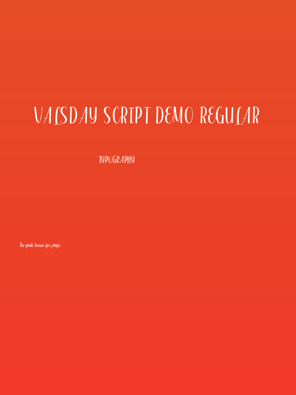 Valsday Script DEMO Regular Poster