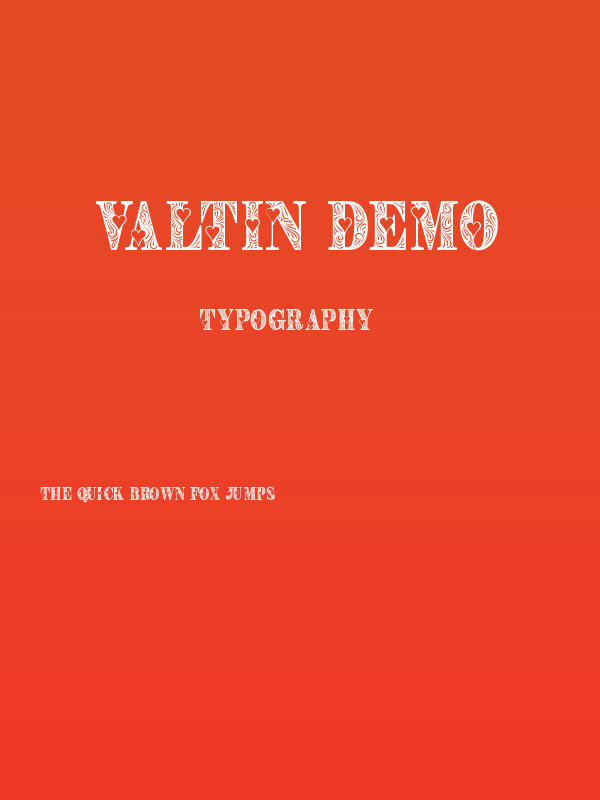 Valtin Demo Poster