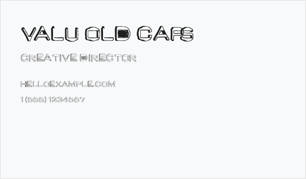 Valu Old Caps Business Card