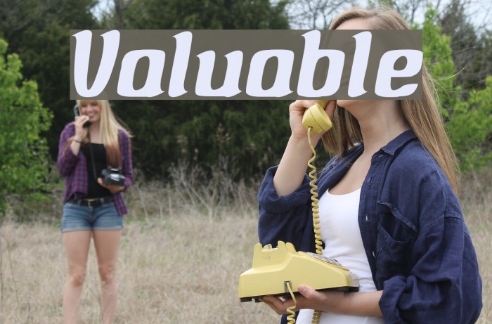 Valuable Font examples