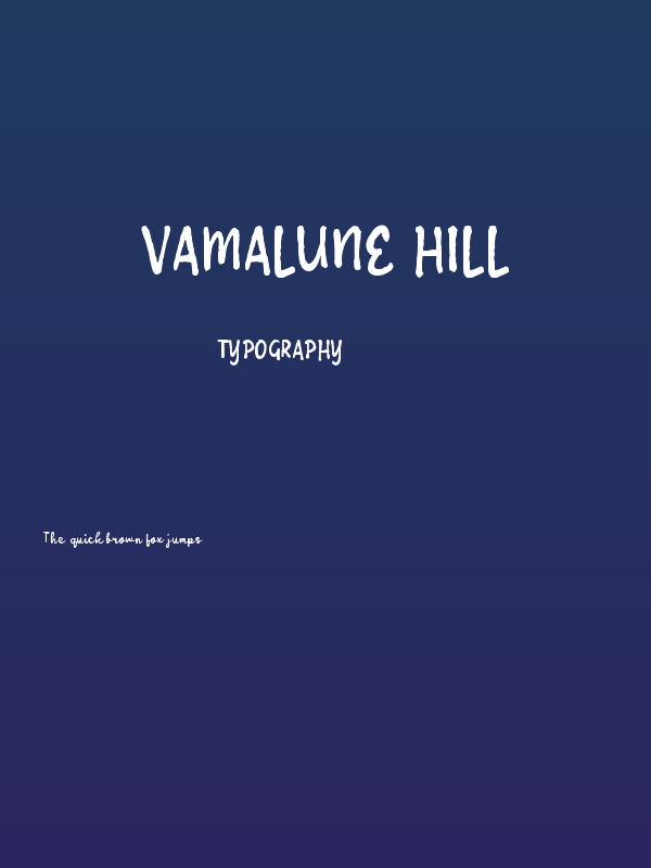 Vamalune Hill Poster