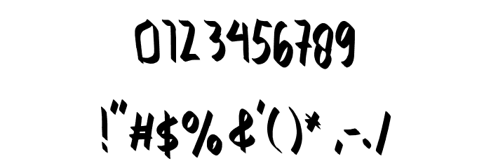 Vamfired Font OTHER CHARS