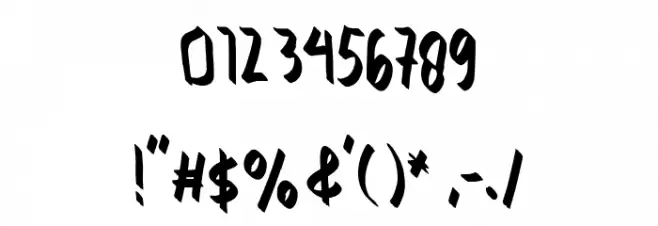 Vamfired Font OTHER CHARS