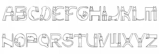 Vamp Kitten Schriftart Groß