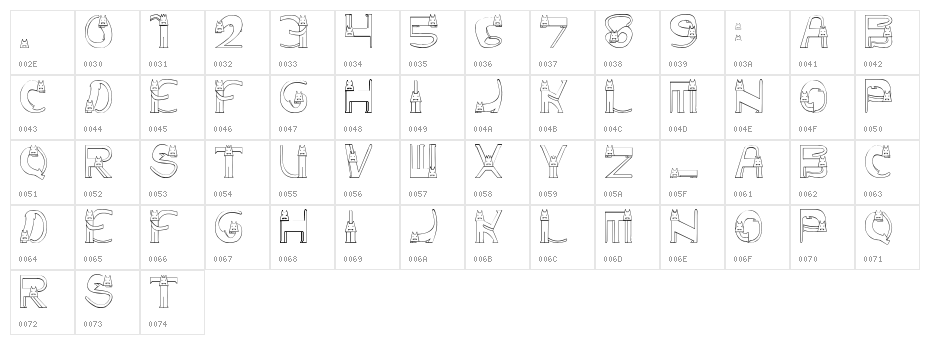 Vamp Kitten Character Map