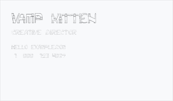 Vamp Kitten Business Card