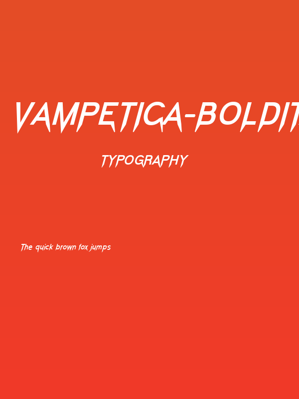 Vampetica-BoldItalic Poster
