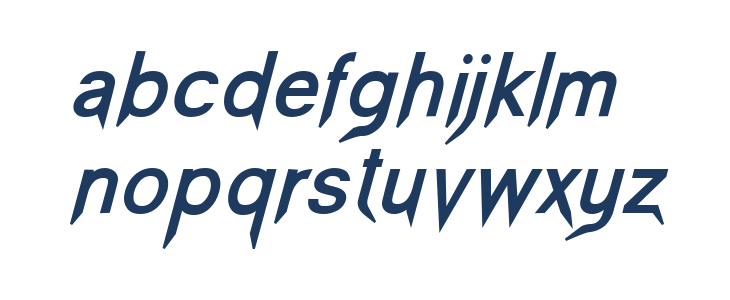 Vampetica-BoldItalic Lowercase