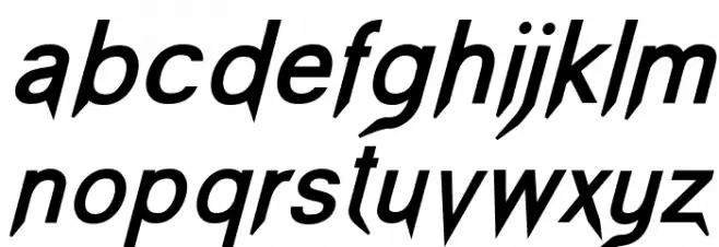 Vampetica-BoldItalic Schriftart Kleinbuchstaben