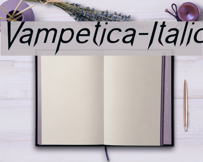 Vampetica-Italic फ़ॉन्ट examples