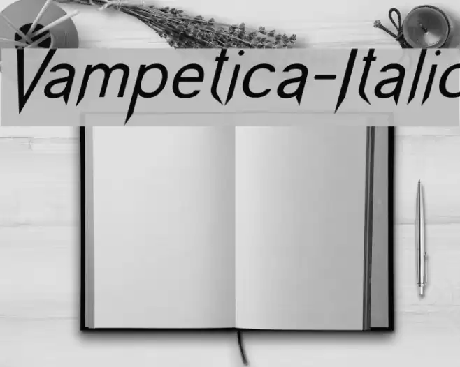 Vampetica-Italic Font examples