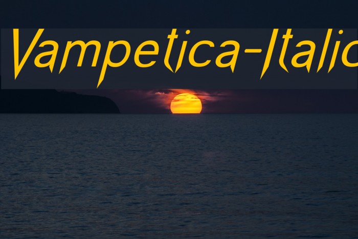 Vampetica-Italic फ़ॉन्ट examples
