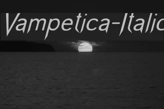 Vampetica-Italic Font examples