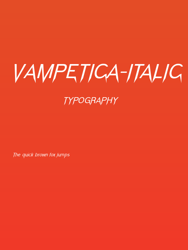 Vampetica-Italic Poster