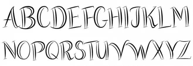 Vampire Bite Schriftart Groß