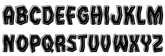 Vampire Bride Bevel フォント 大文字