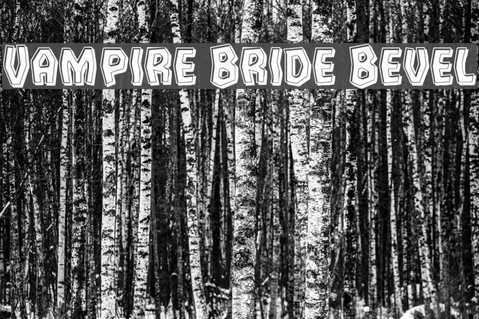 Vampire Bride Bevel Font examples