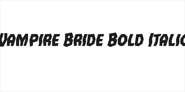 Vampire Bride Bold Italic Logo