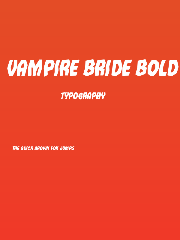 Vampire Bride Bold Italic Poster