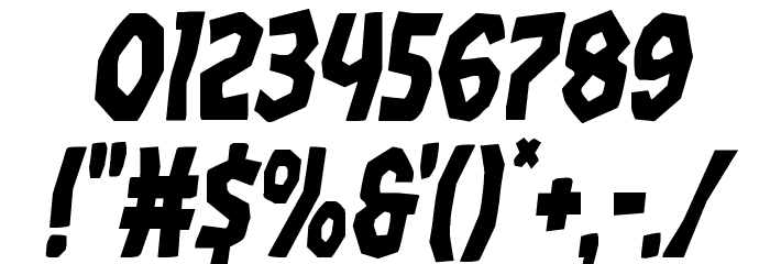 Vampire Bride Condensed Italic Font OTHER CHARS