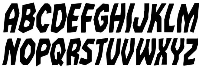 Vampire Bride Condensed Italic Шрифта ВЕРХНИЙ
