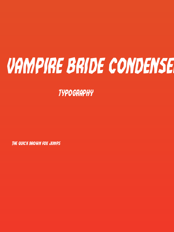 Vampire Bride Condensed Italic Poster