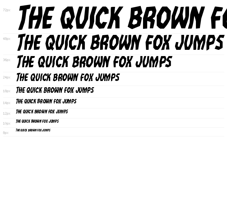 Vampire Bride Condensed Italic Waterfall