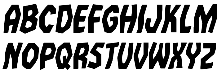 Vampire Bride Condensed Italic Font LOWERCASE