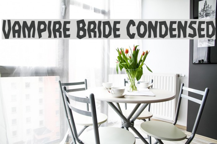 Vampire Bride Condensed Font examples