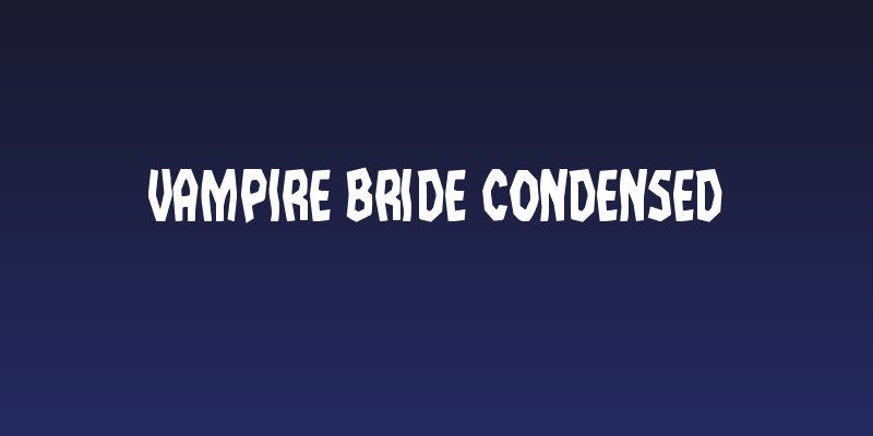 Vampire Bride Condensed Social Header