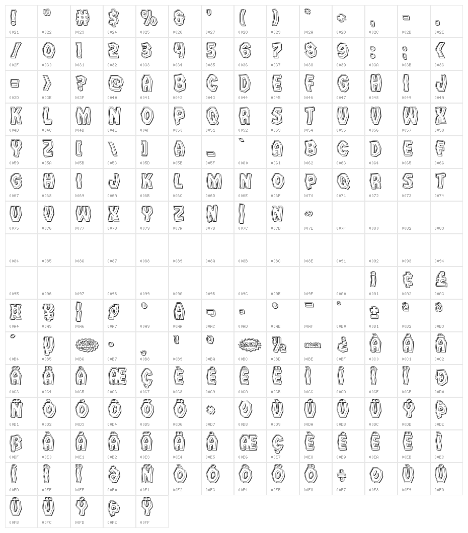 Vampire Bride Engraved Character Map