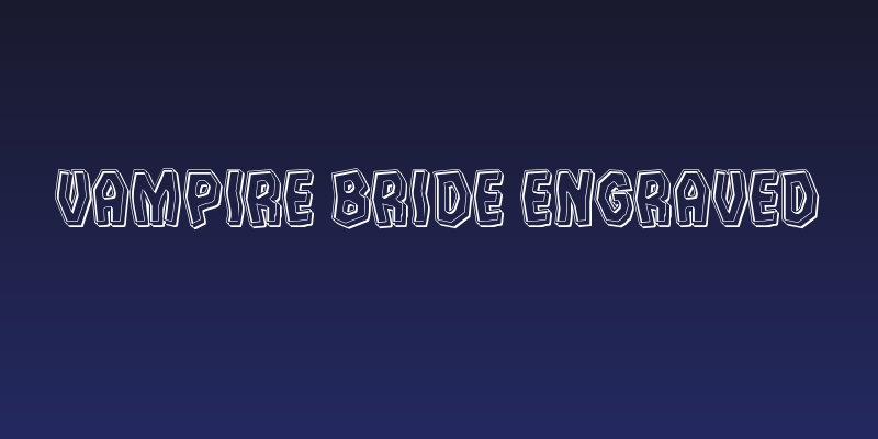 Vampire Bride Engraved Social Header
