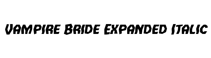Vampire Bride Expanded Italic  font caratteri gratis