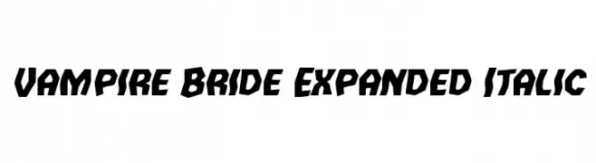 Vampire Bride Expanded Italic 